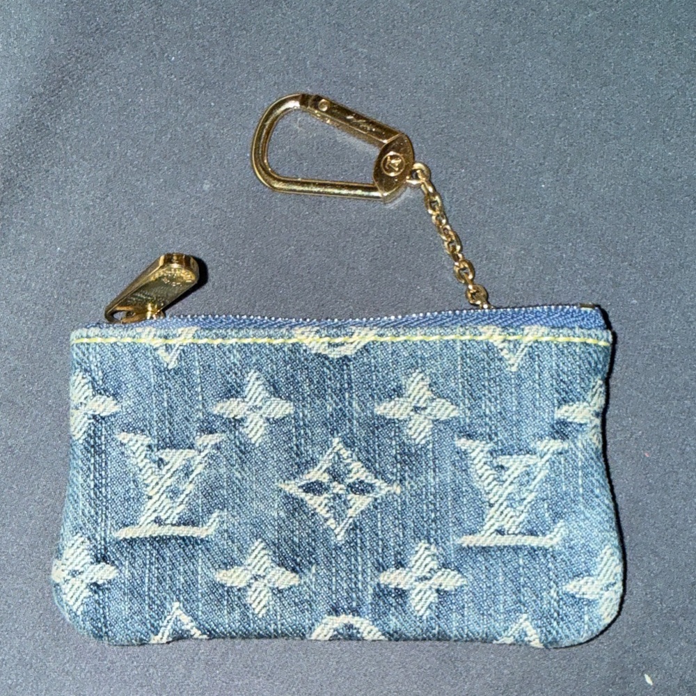 Louis Vuitton Blue Denim Monogram Key Holder
